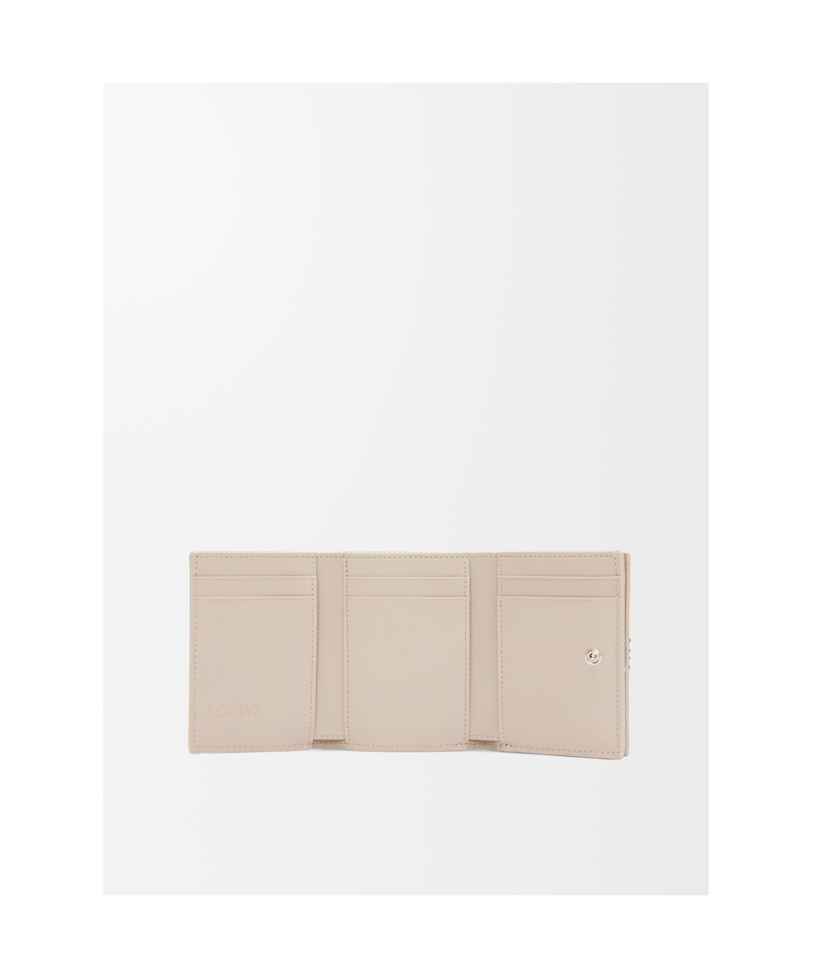 Loewe Anagram Trifold Wallet In Pebble Grained Calfskin In Brown