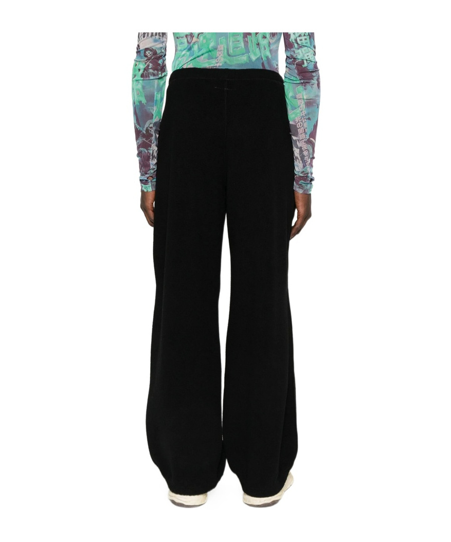 Mm6 Maison Margiela Elastic Waist Casual Pants In Black