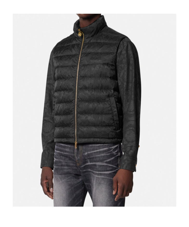 Versace Barocco Jacquard Puffer Vest