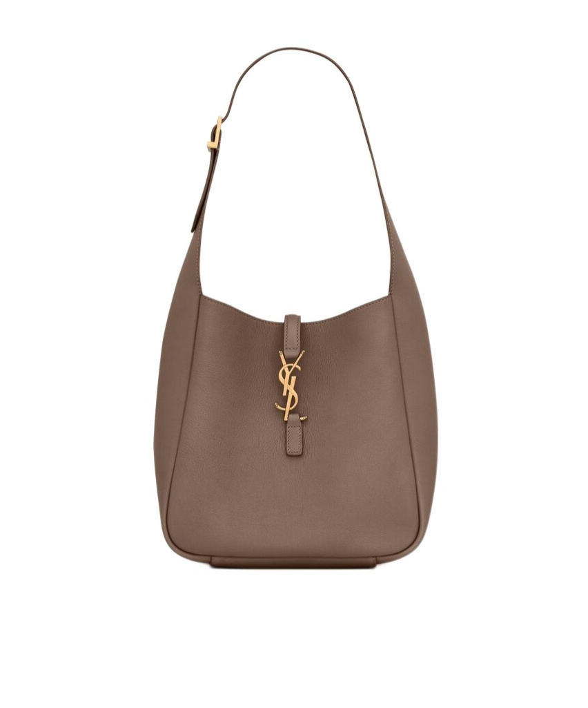 Saint Laurent Taupe Le 5 7 Supple Small Hobo