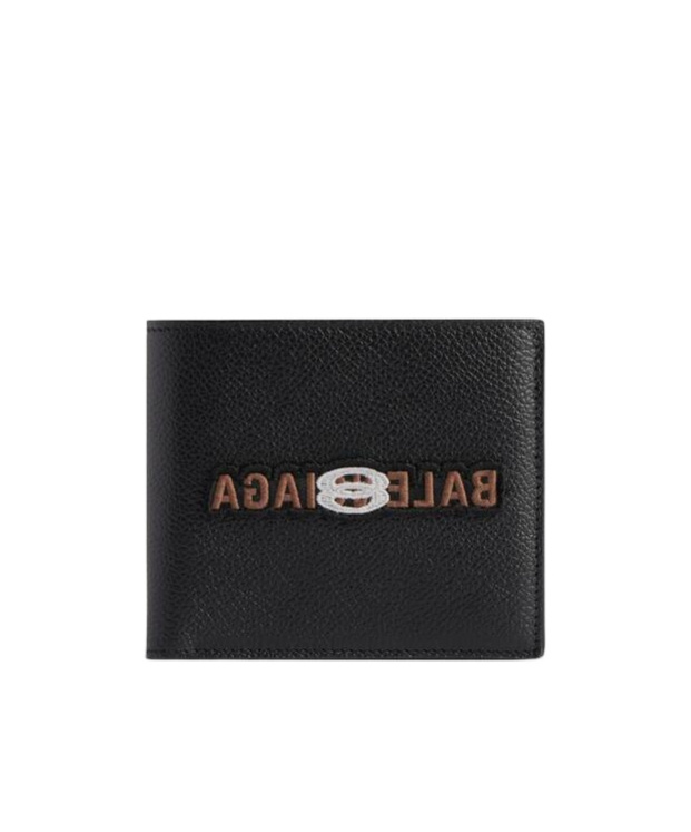 Balenciaga Square Folding Wallet In Black