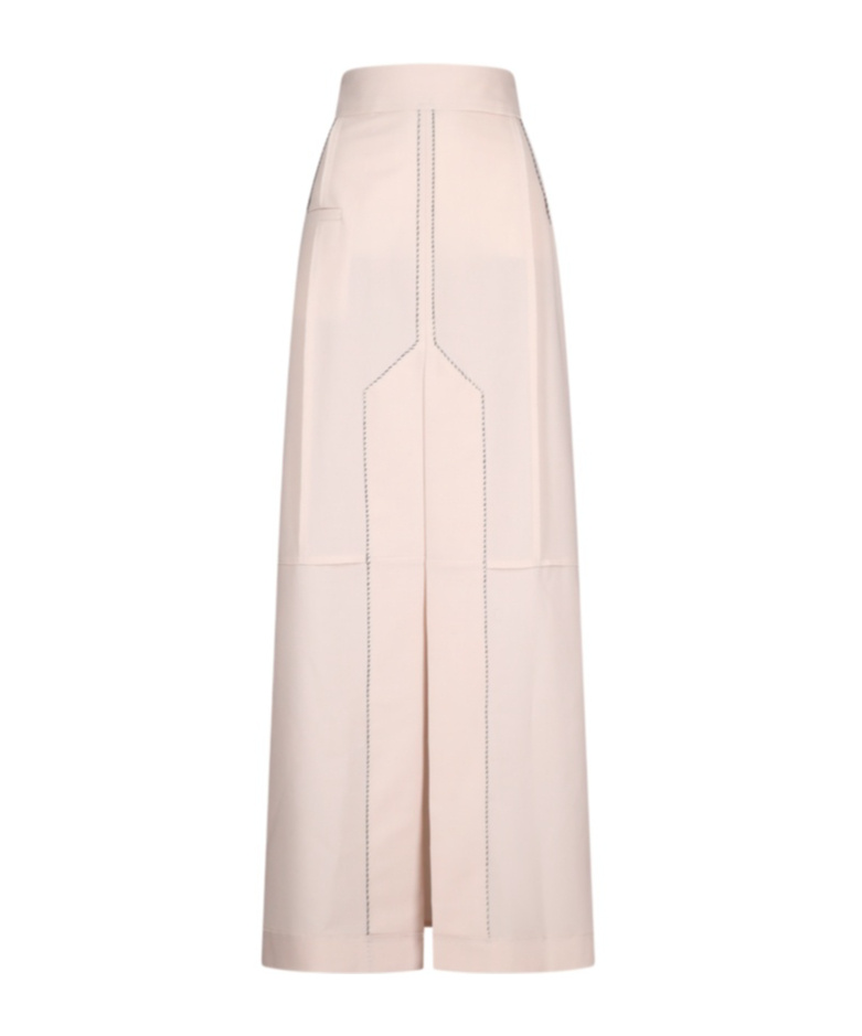 Shop Victoria Beckham Deconstructed Skirt In White