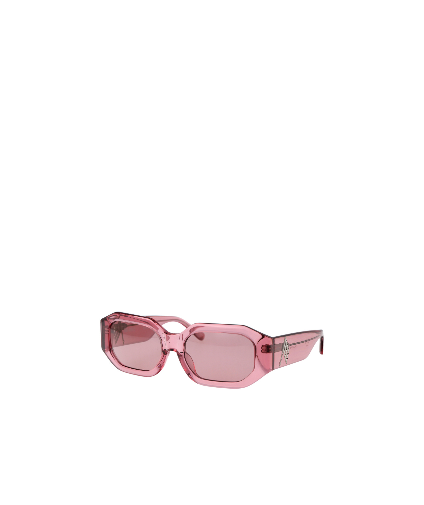 Attico Linda Farrow X The Rectangular-frame Sunglasses In Pink