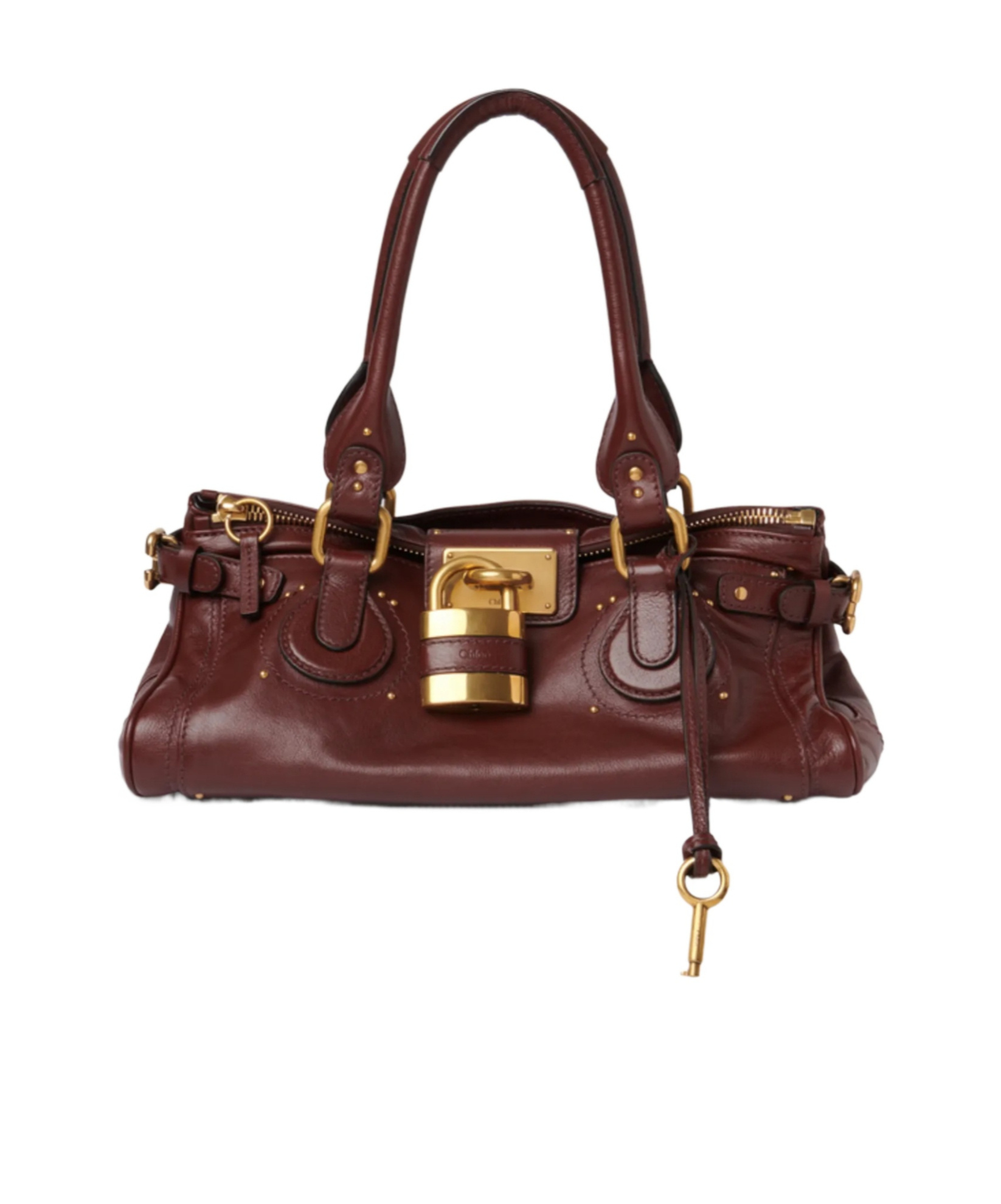 Chloé Paddington Small Leather Shoulder Bag In Brown