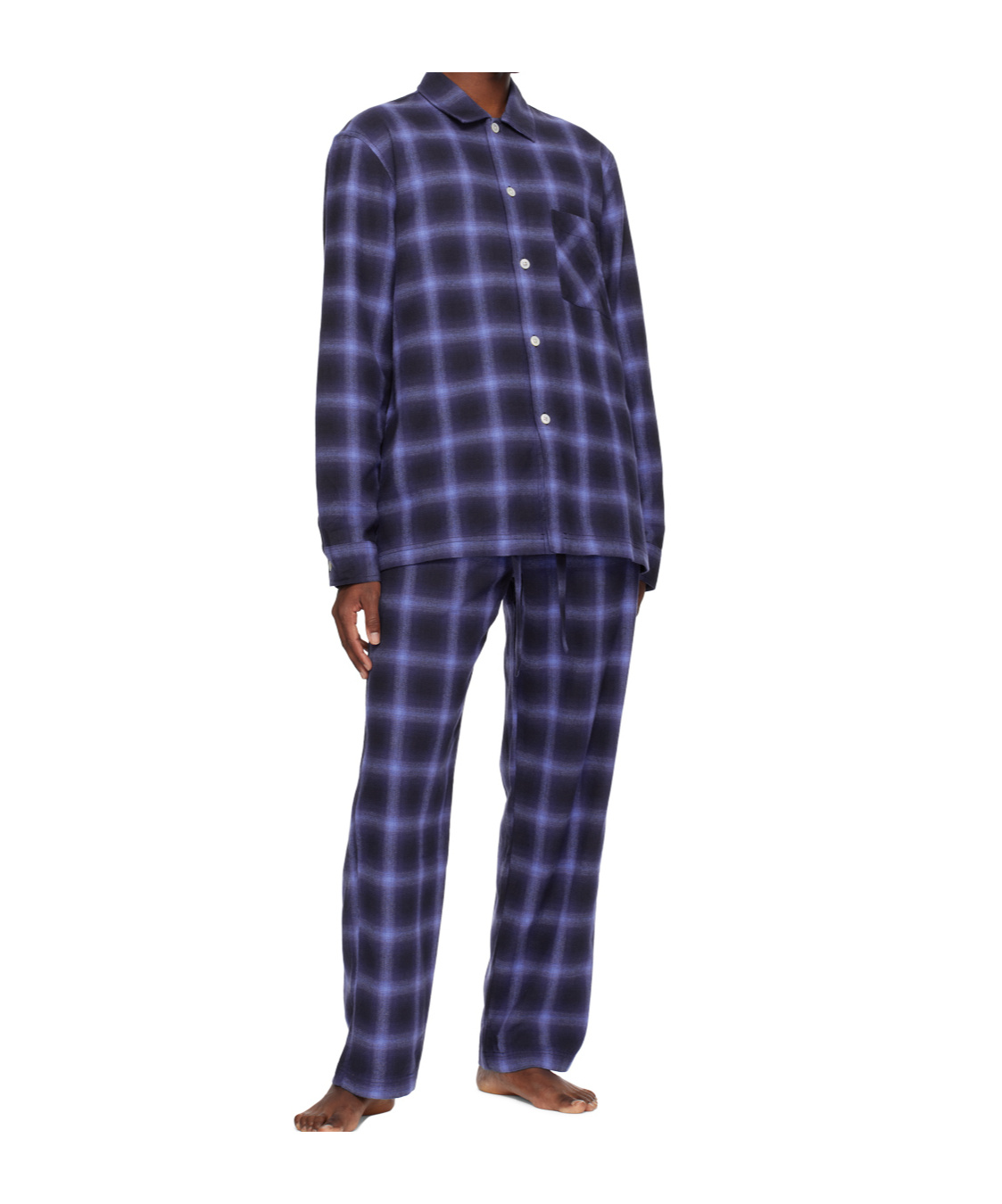 Tekla Checked Pajamas Shirt In Multi