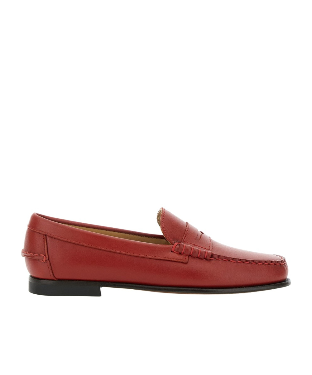 Shop Sebago Danielle Loafers In Red