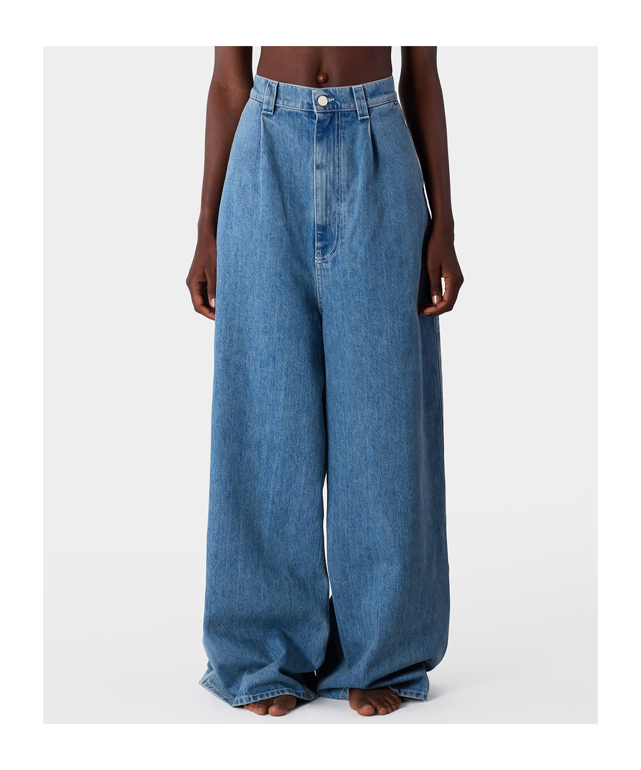 Sunnei Blue Extra Over Jeans In Blue
