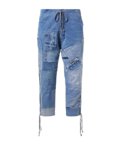 GREG LAUREN PATCHWORK STRAIGHT JEANS