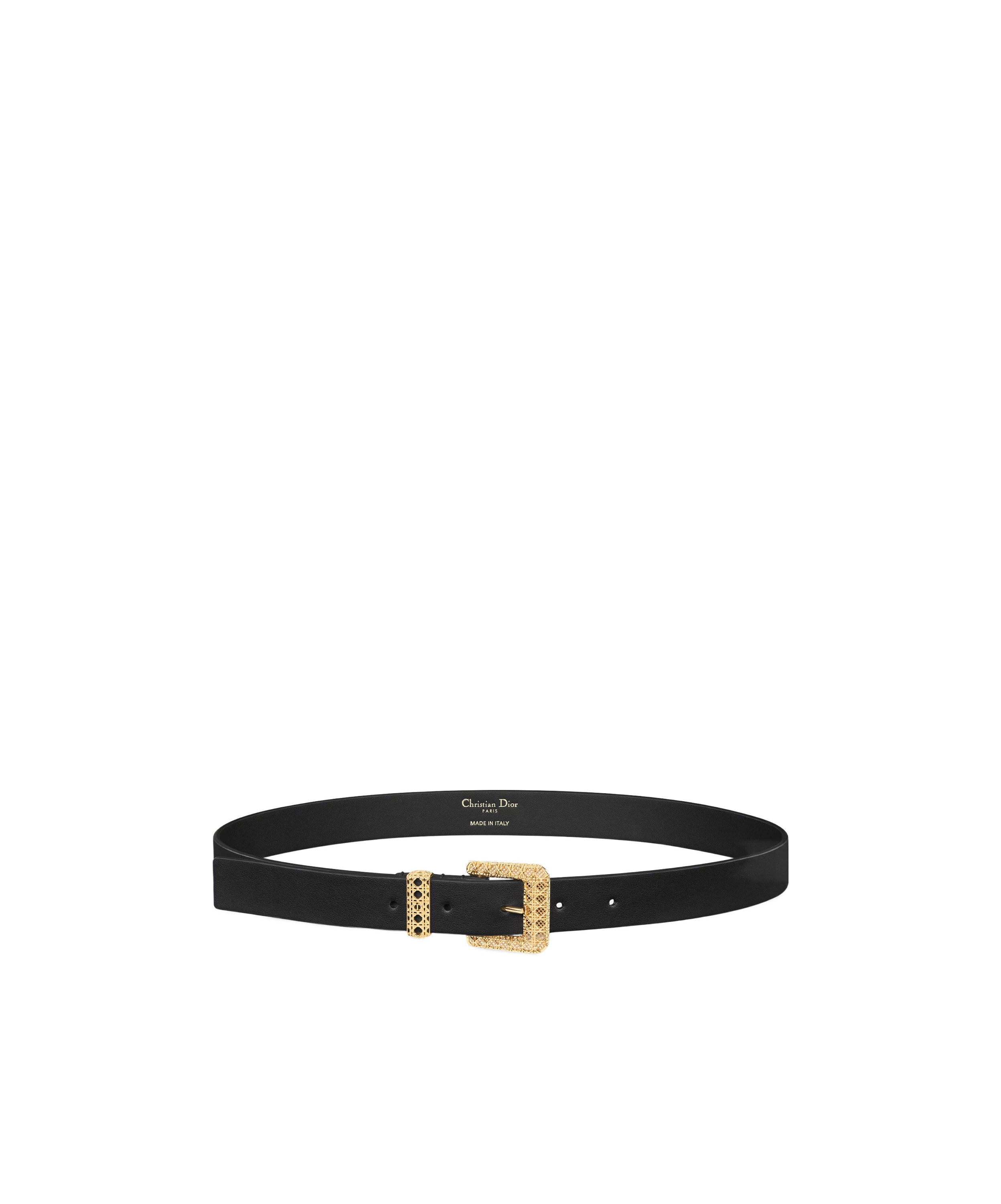 Dior Cannage Belt In Black