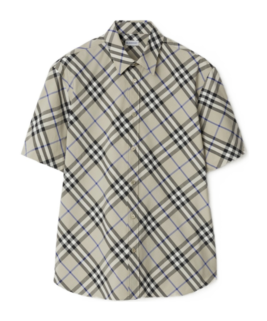 Burberry Nova Check-jacquard Shirt In Gray