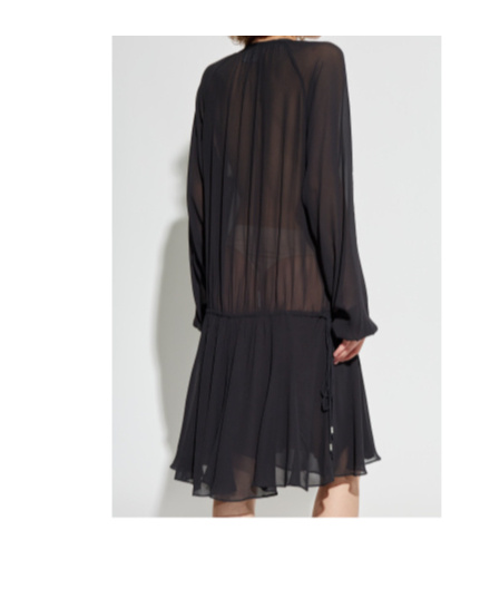 Isabel Marant Étoile Drawstring Tiered Dress In Black