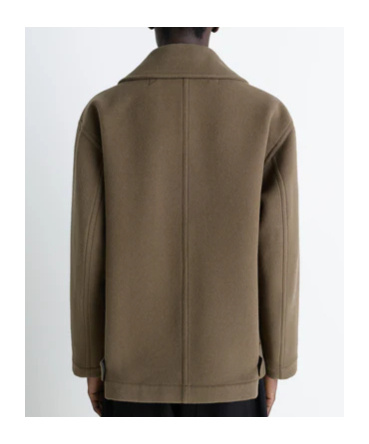 Lemaire Double-breasted Jacket In Brown
