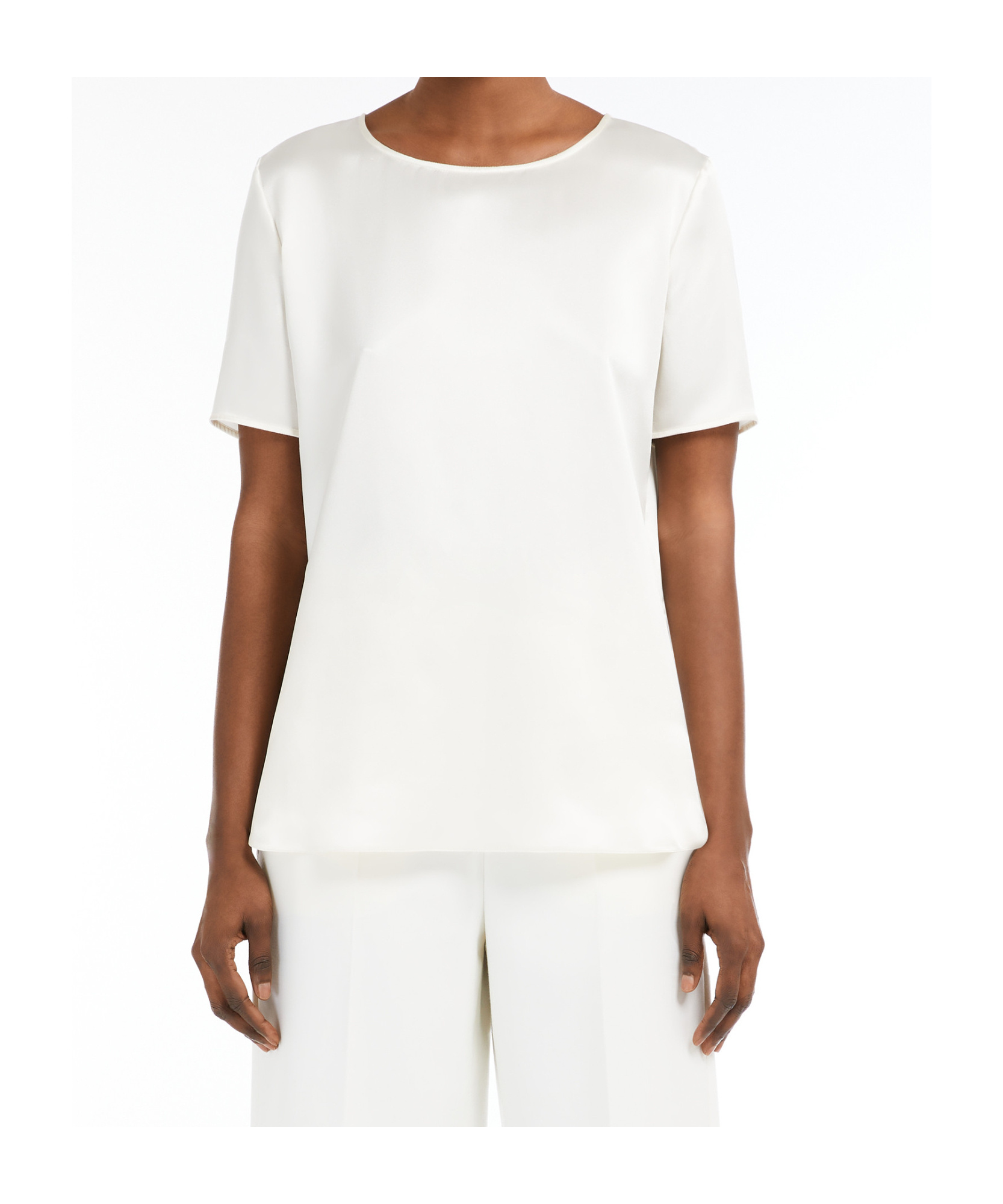Max Mara Short-sleeved T-shirt In White