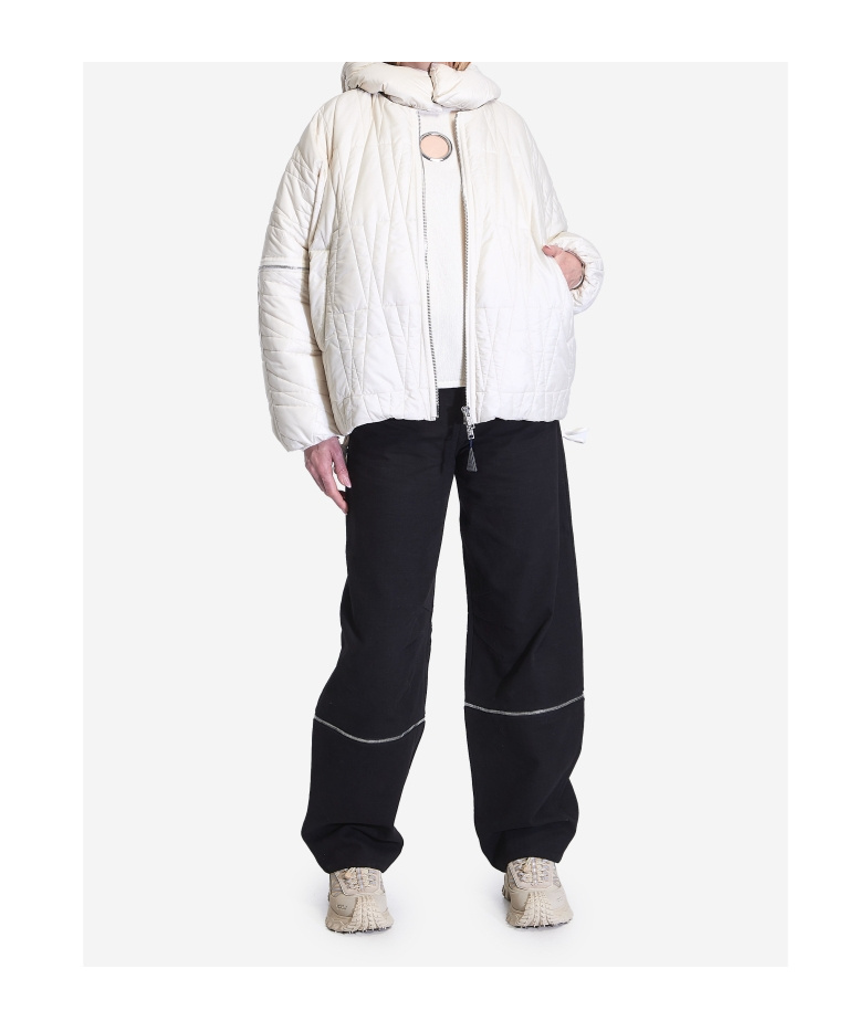 Moncler Long-sleeved Cotton Clothes In Nude
