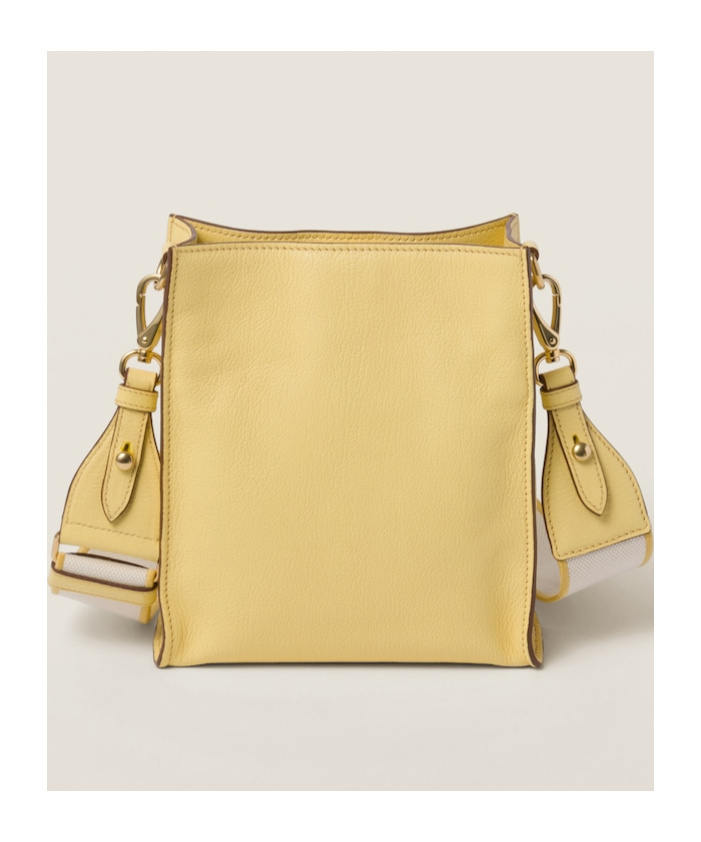 MIU MIU MADRAS LOGO SHOULDER BAG 