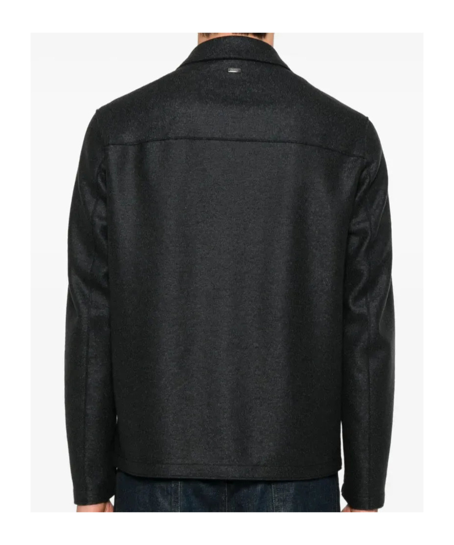 Herno Button-fastening Patch-pocket Jacket In Black