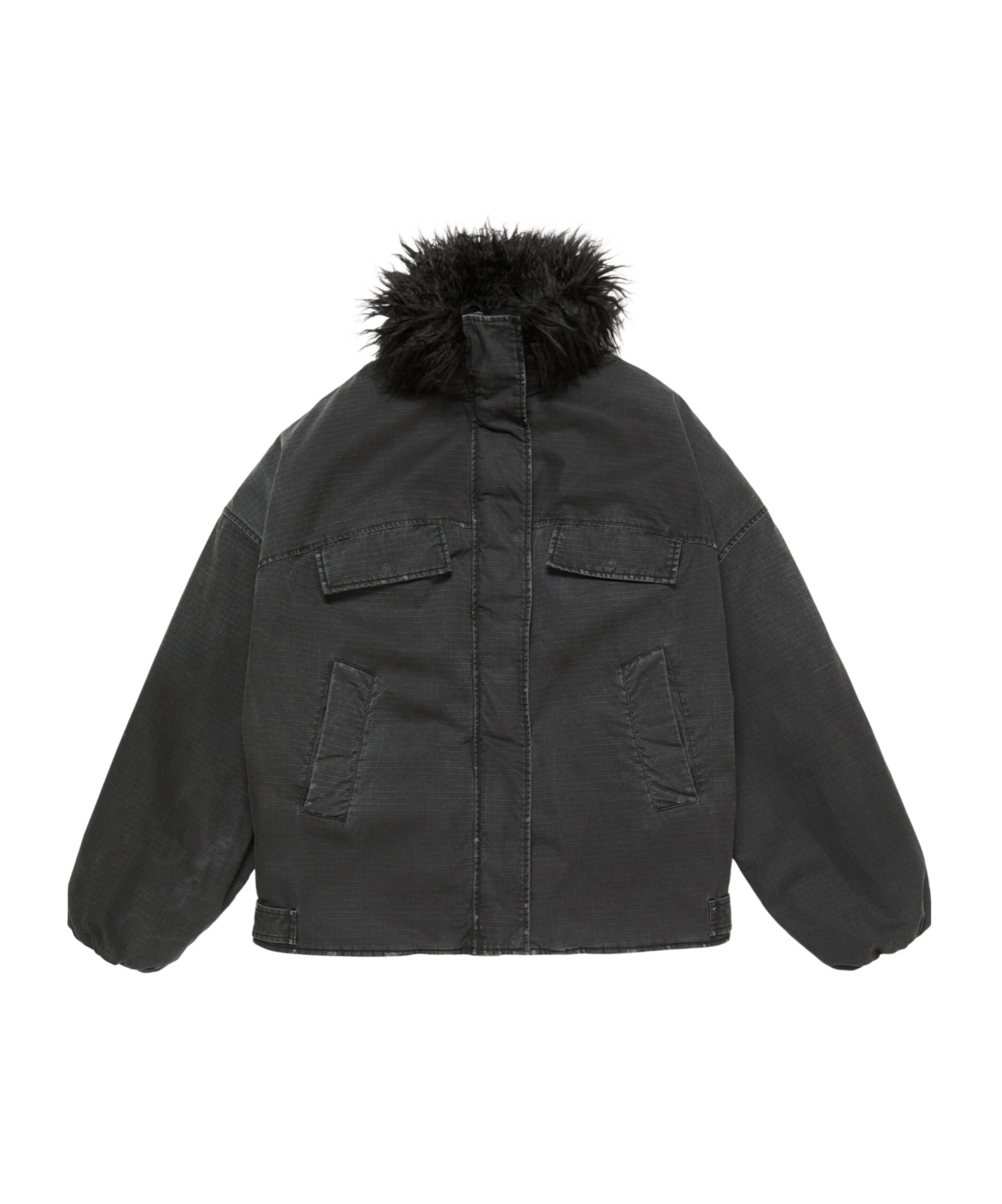 Acne Studios Logo-patch Oversized Jacket In Black