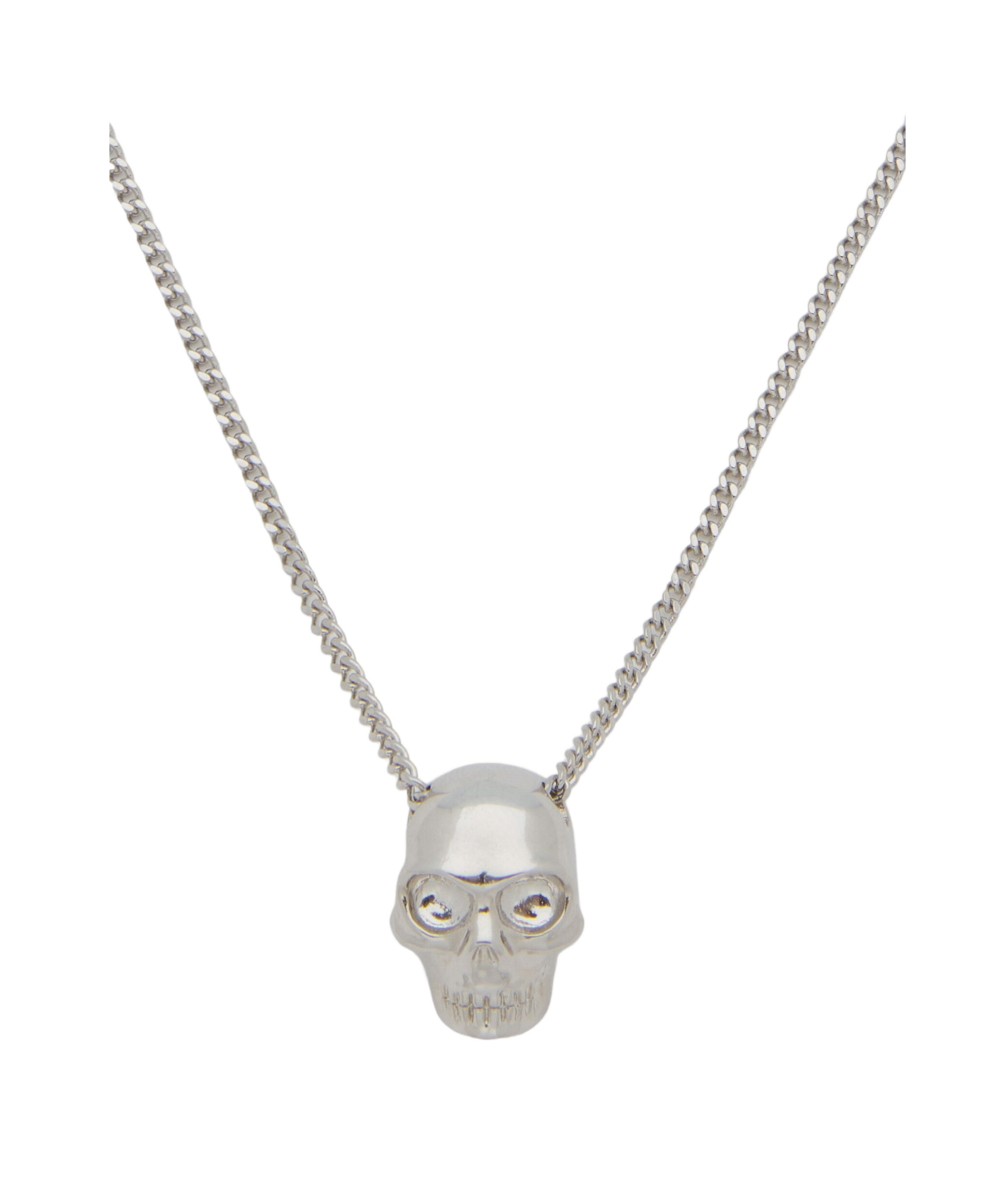 Alexander Mcqueen Skull Necklace In Gray