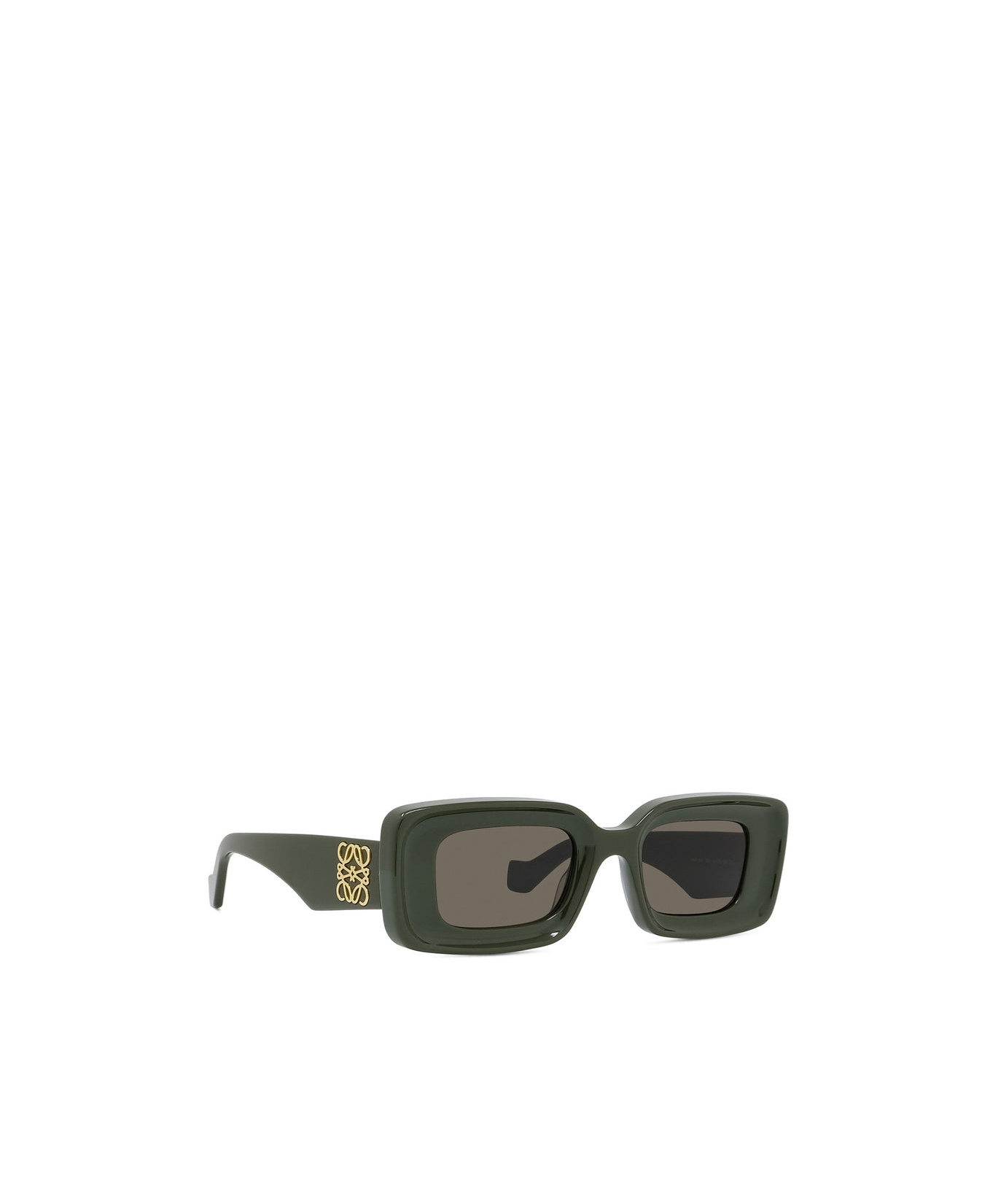 Loewe Anagram Beveled Acetate Rectangle Sunglasses In Gray
