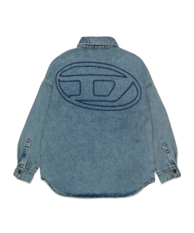 Diesel Denim Shirt In Animal Print