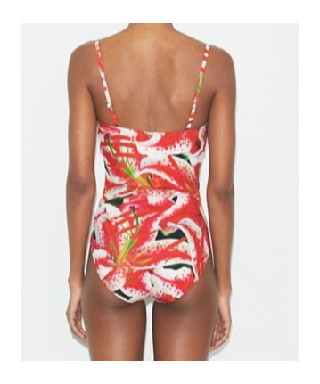 Tory Burch Floral Print One Piece Swimsuit