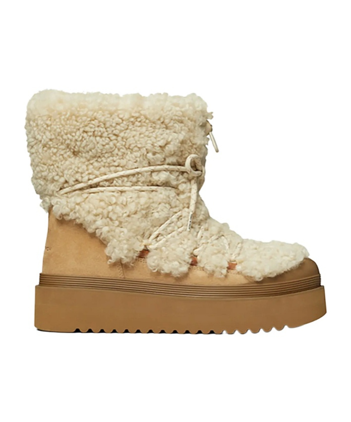 Tory Burch Mellow Lace-up Boots In Brown