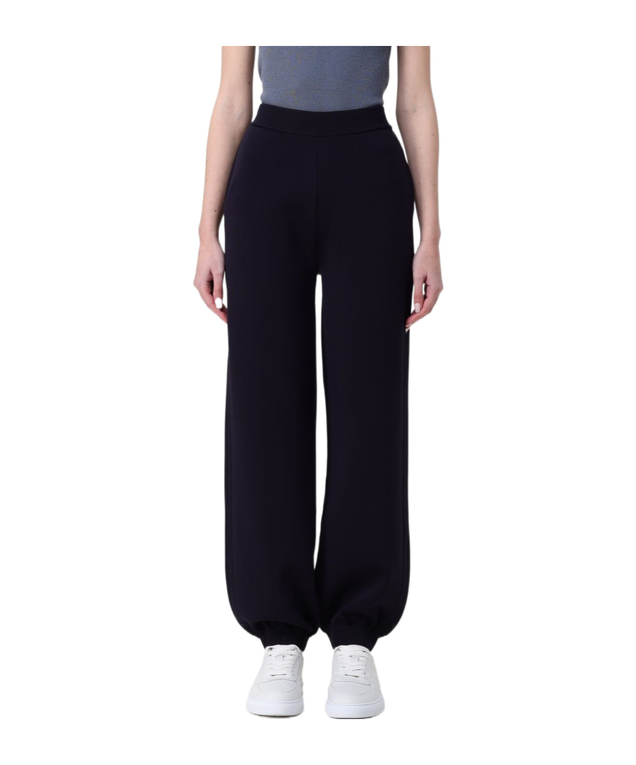 Max Mara Pants "piano Holm Oak" In Black