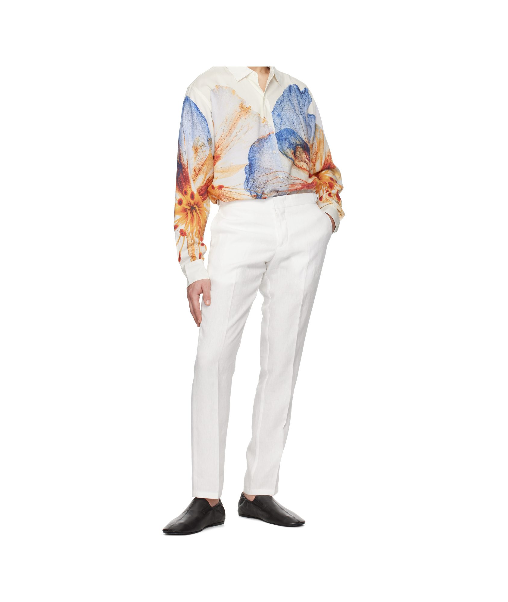 Orlebar Brown Carsyn Tapered Pleated Linen And Cotton-blend Trousers In White