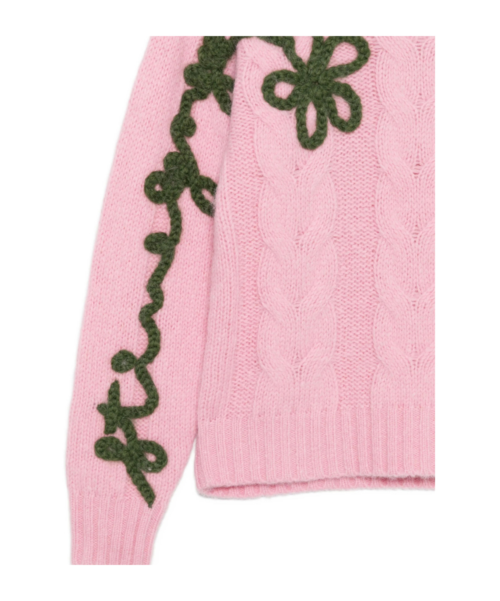 Stine Goya Floral Crew Neck Sweater In Pink