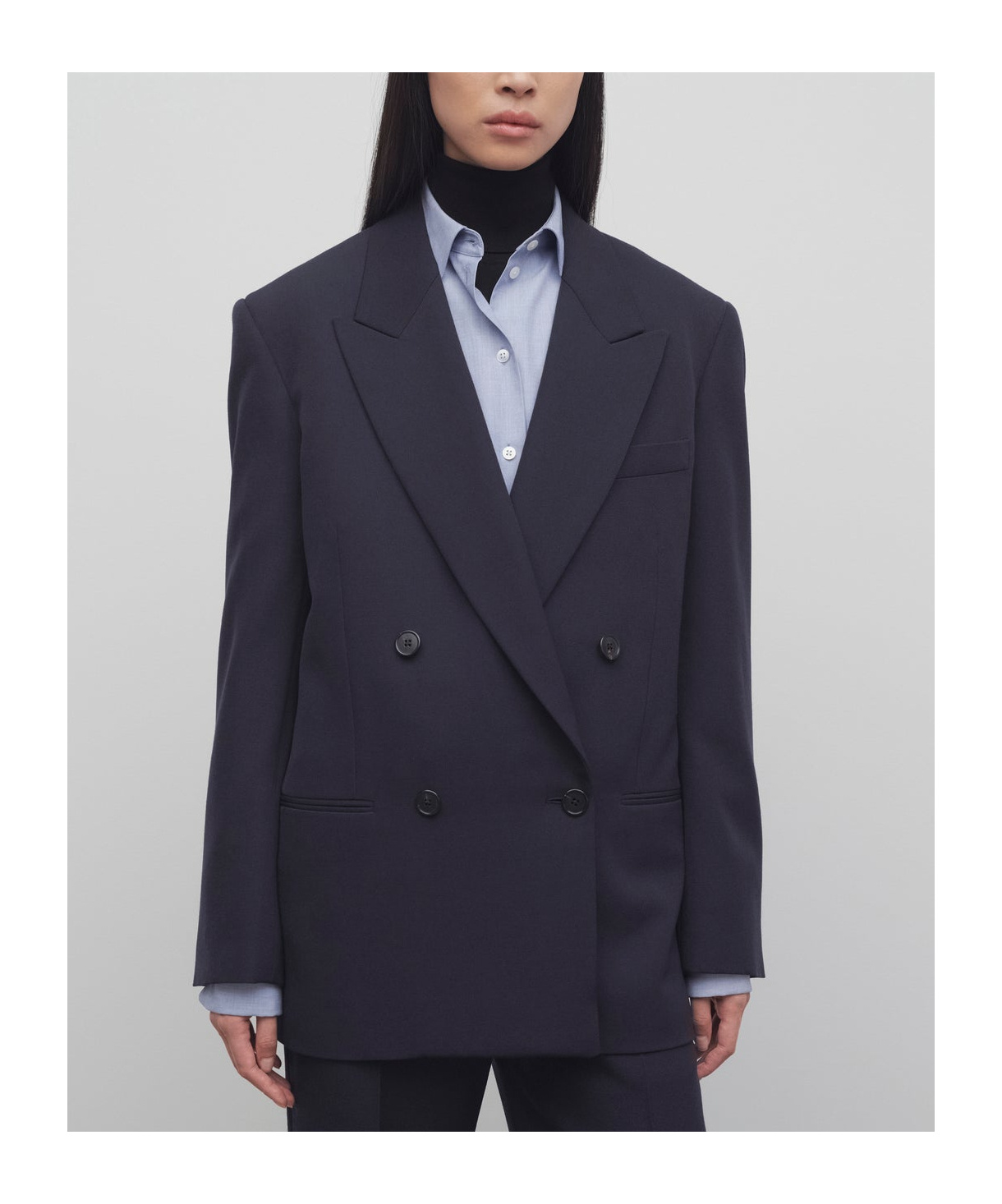 The Row Wool Suit Coat In Black