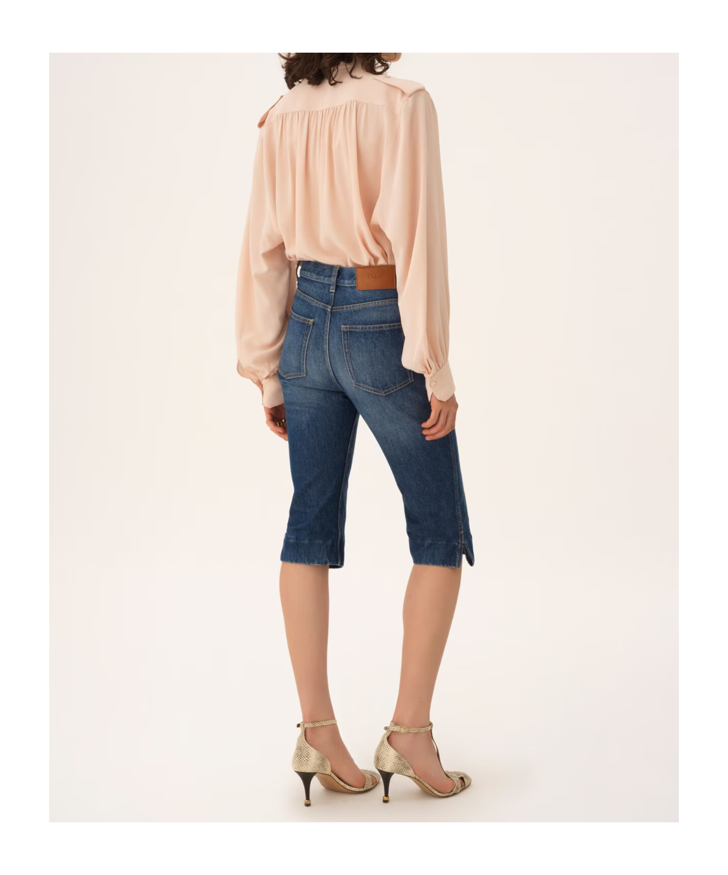 Chloé Organic Silk Crepe De Chine Top In Pink