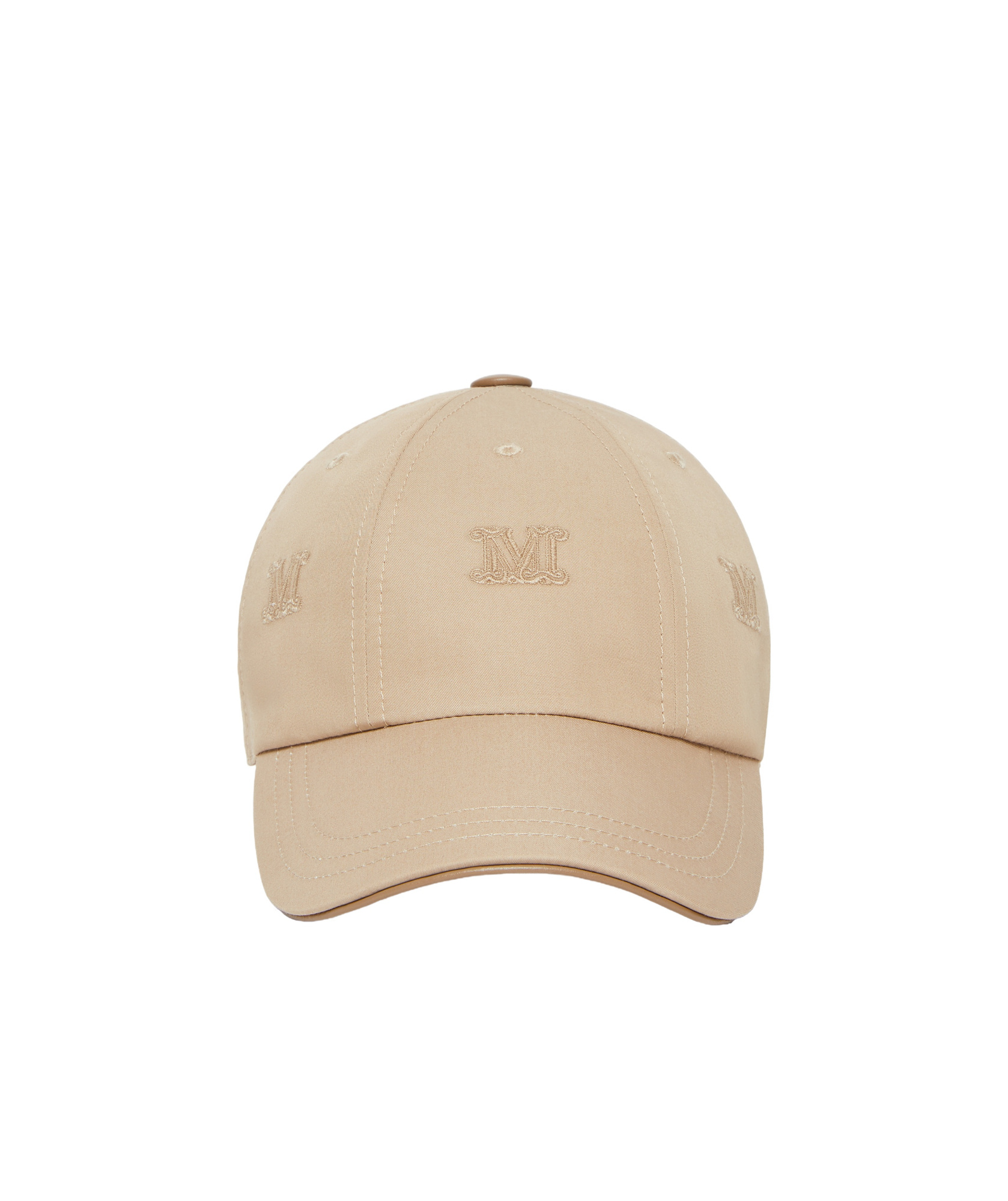 Max Mara Piercing Detail Baseball Cap In Nude