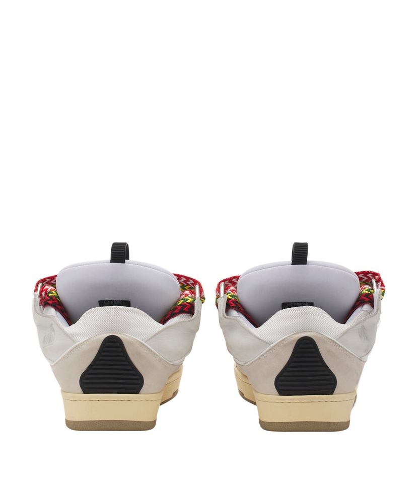 Lanvin Exaggerated Silhouette Leather And Rubber Sneakers In Nude