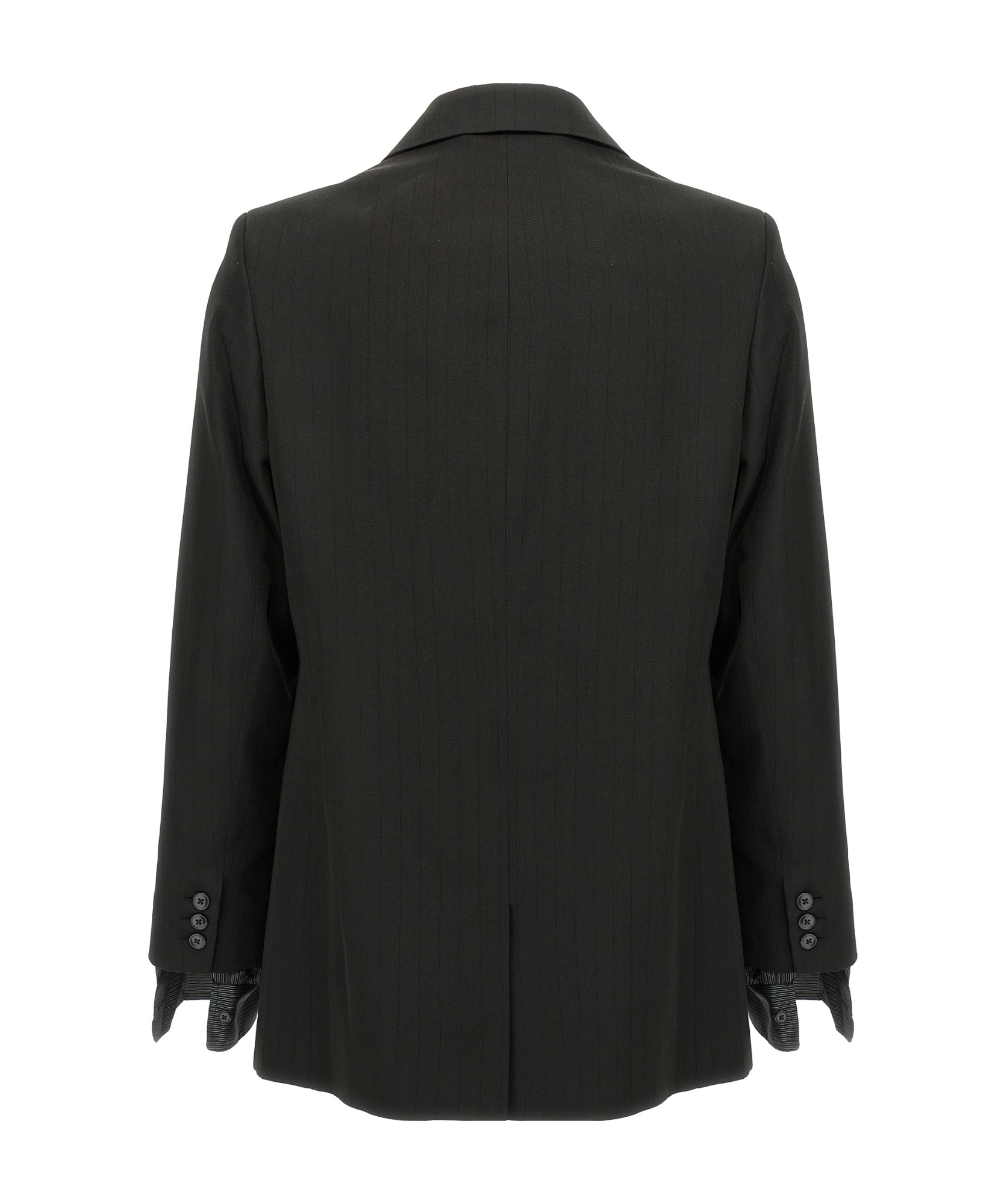 Shop Martine Rose Layered Double-breasted Blazer In Black