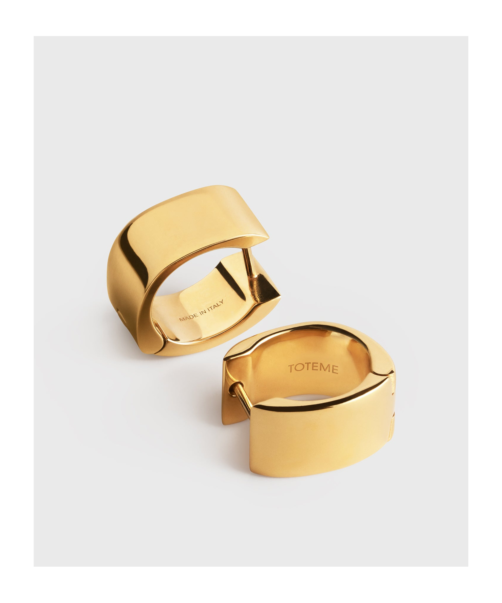Totême Ring Earrings In Yellow