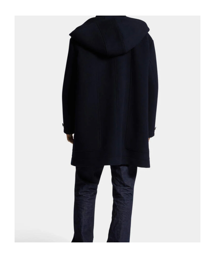 Dsquared2 Hooded Duffle Coat In Blue