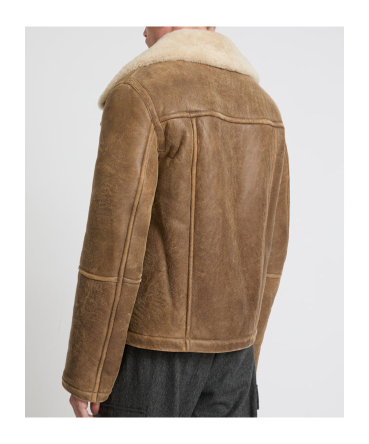 Shop Yves Salomon Shearling Bomber Jacket In Brown