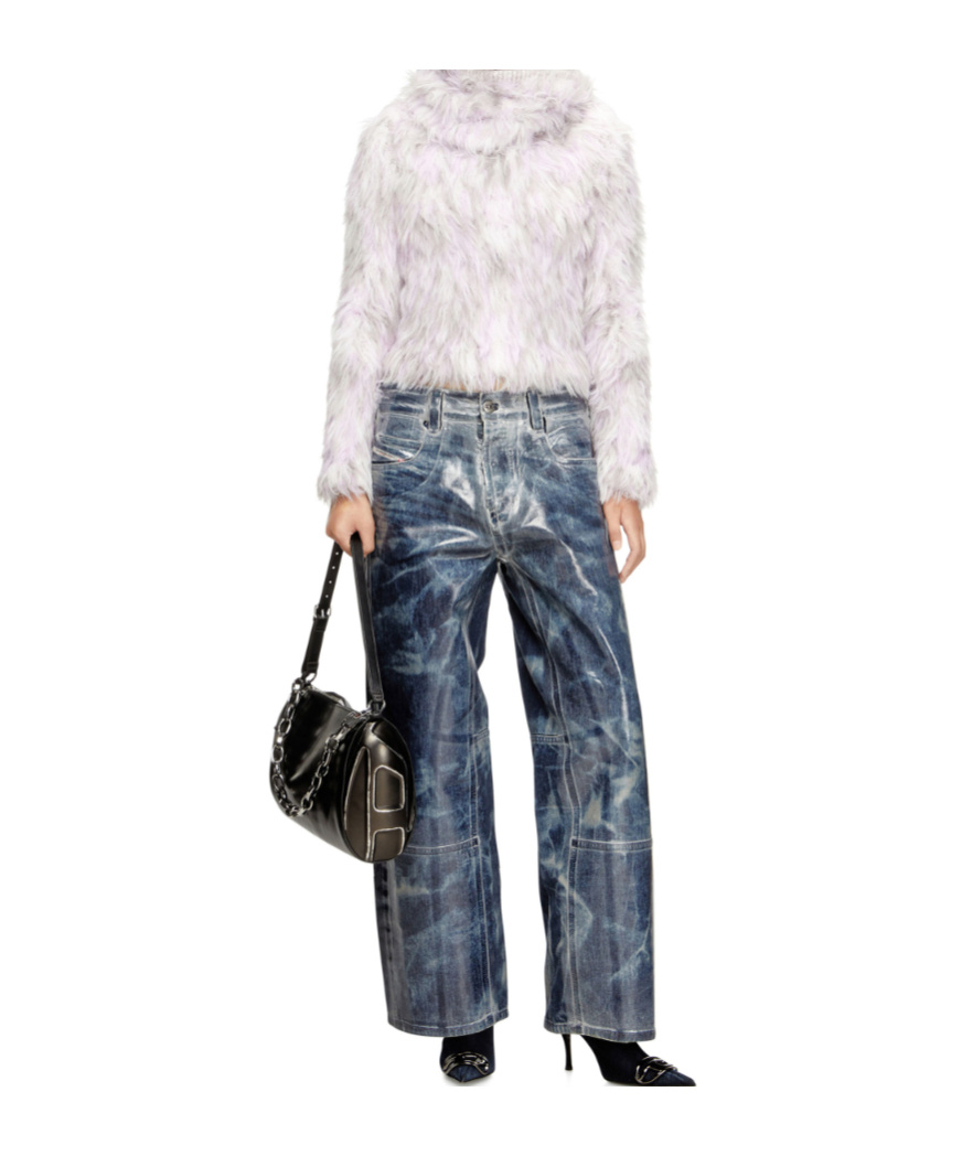 Diesel Long-sleeve Textured Sweater In White