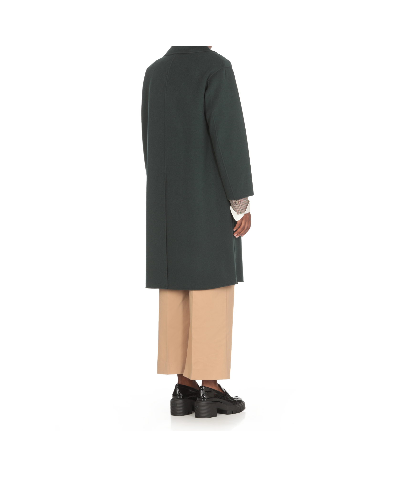 Max Mara Long-sleeved Coat In Black