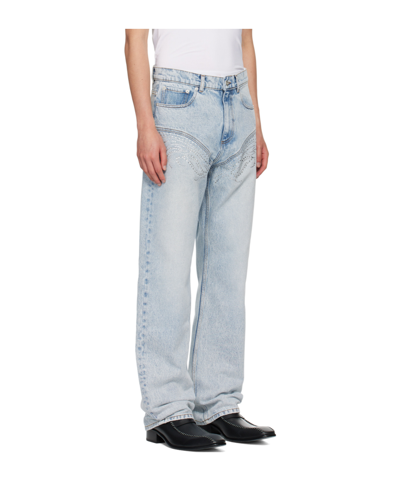 Y/project Belt-loop Jeans In Gray