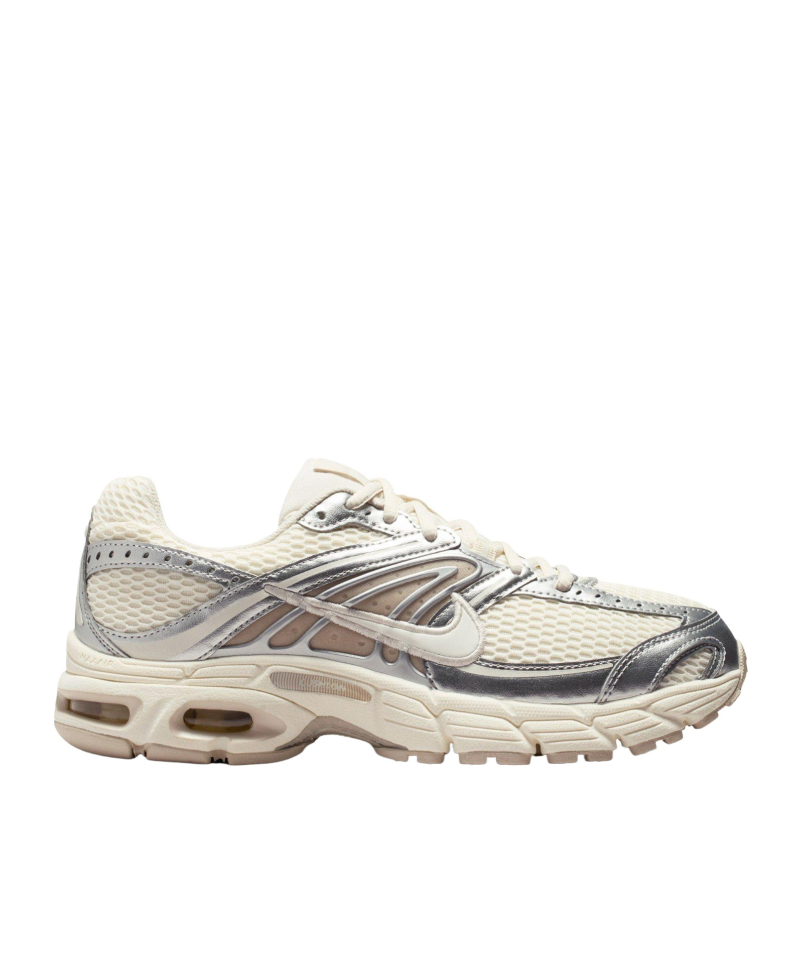 Nike Simple Sports Shoes In Silver