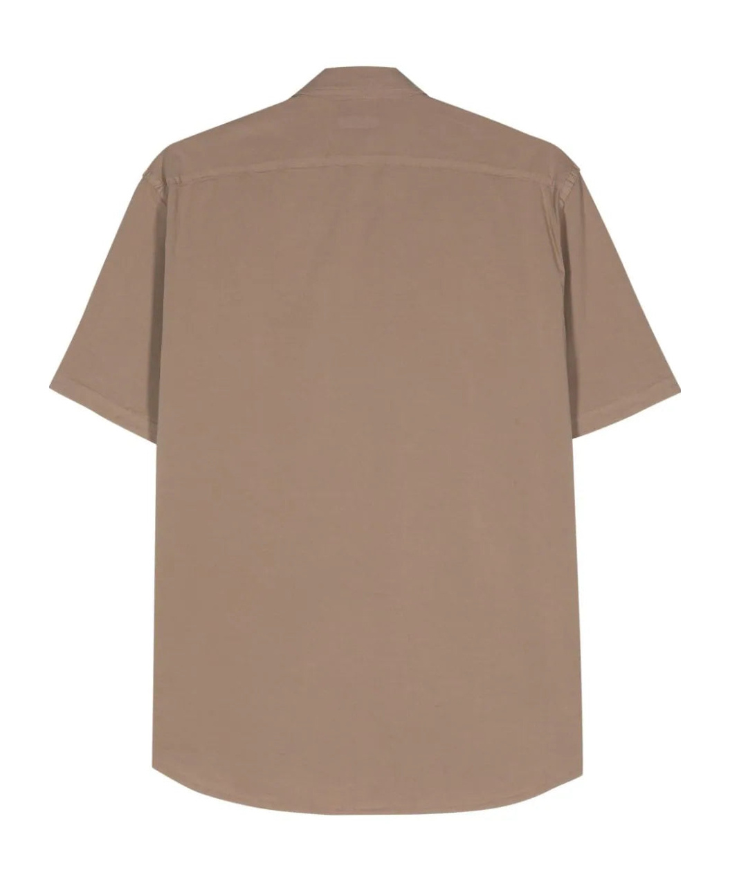 Peserico Cotton-blend Shortsleeved Shirt In Brown