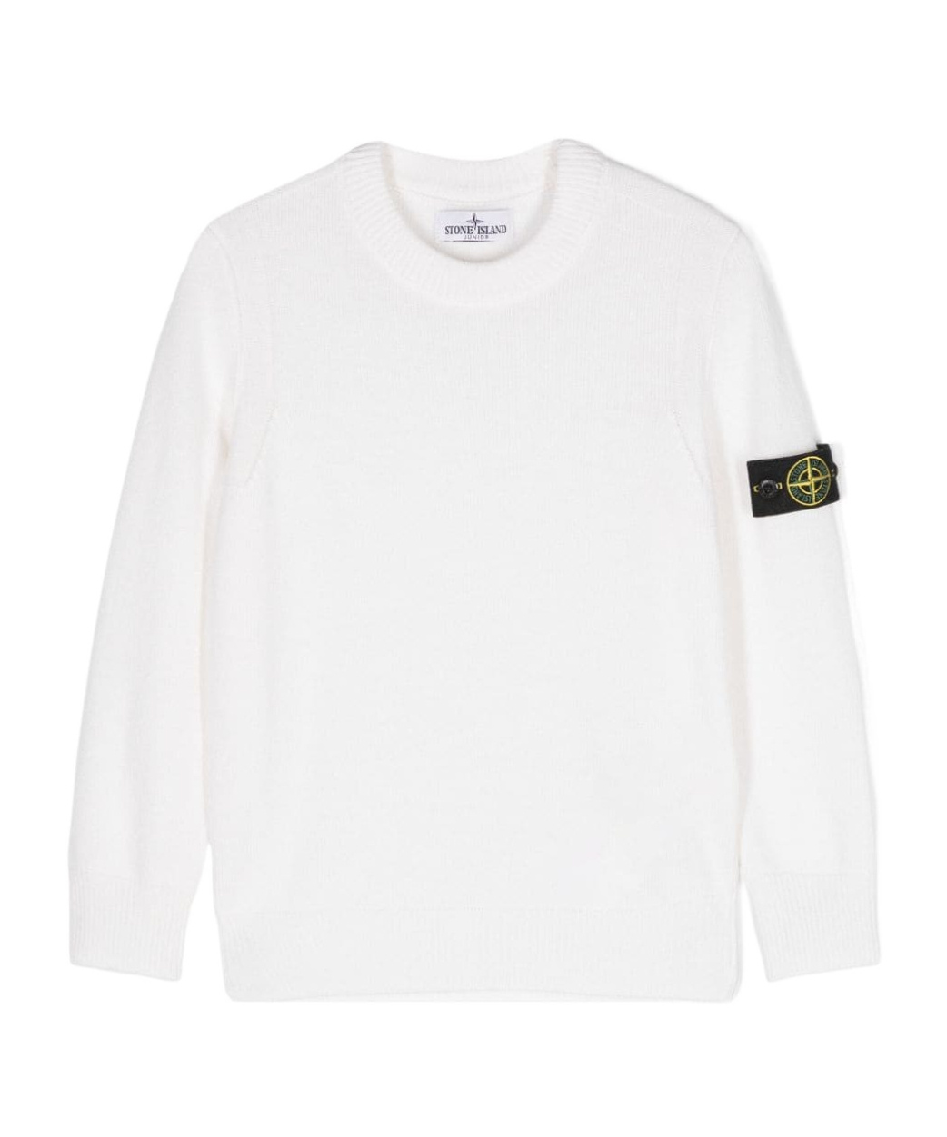 Stone Island Crew Neck Basic Fleece In White