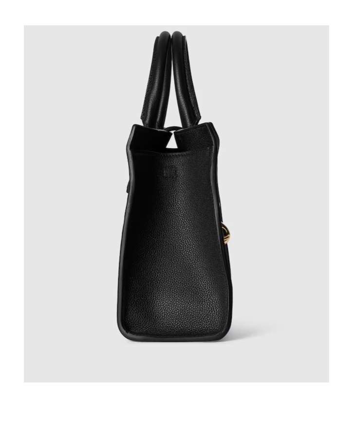 Gucci Hook Closure Medium Tote Bag In Black