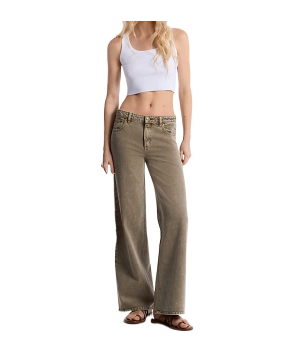 MICHAEL KORS GARMENT-DYED WIDE LEG JEAN