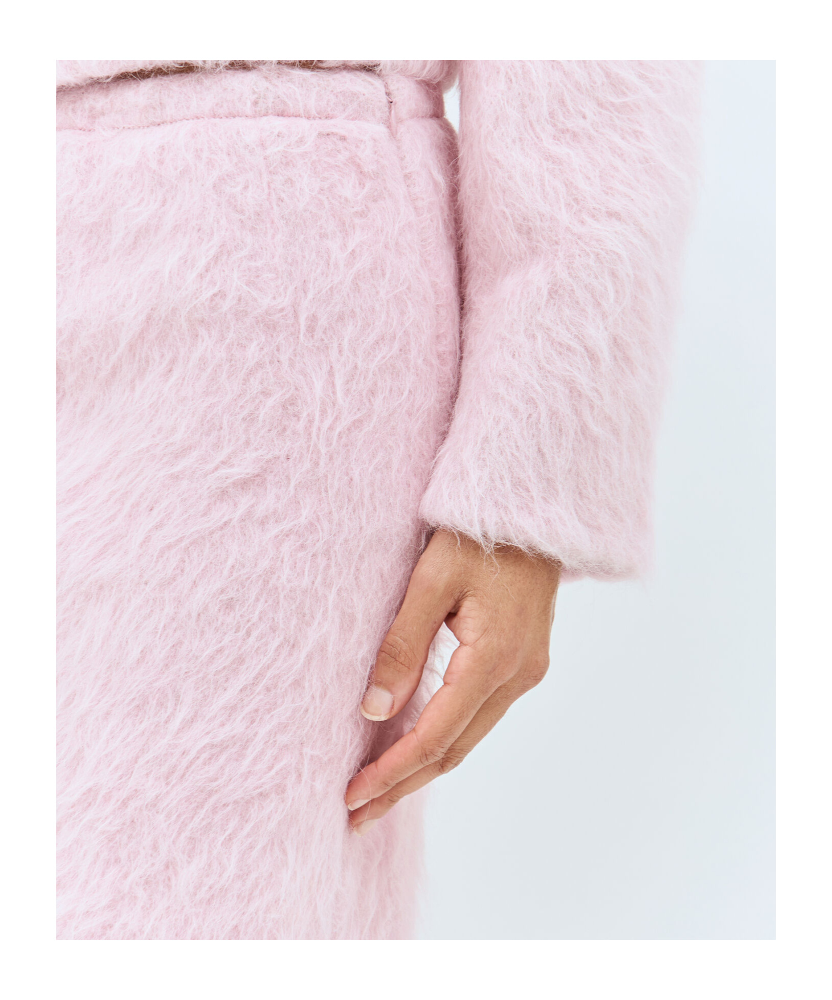 Dries Van Noten Fluffy Midi Skirt In Pink