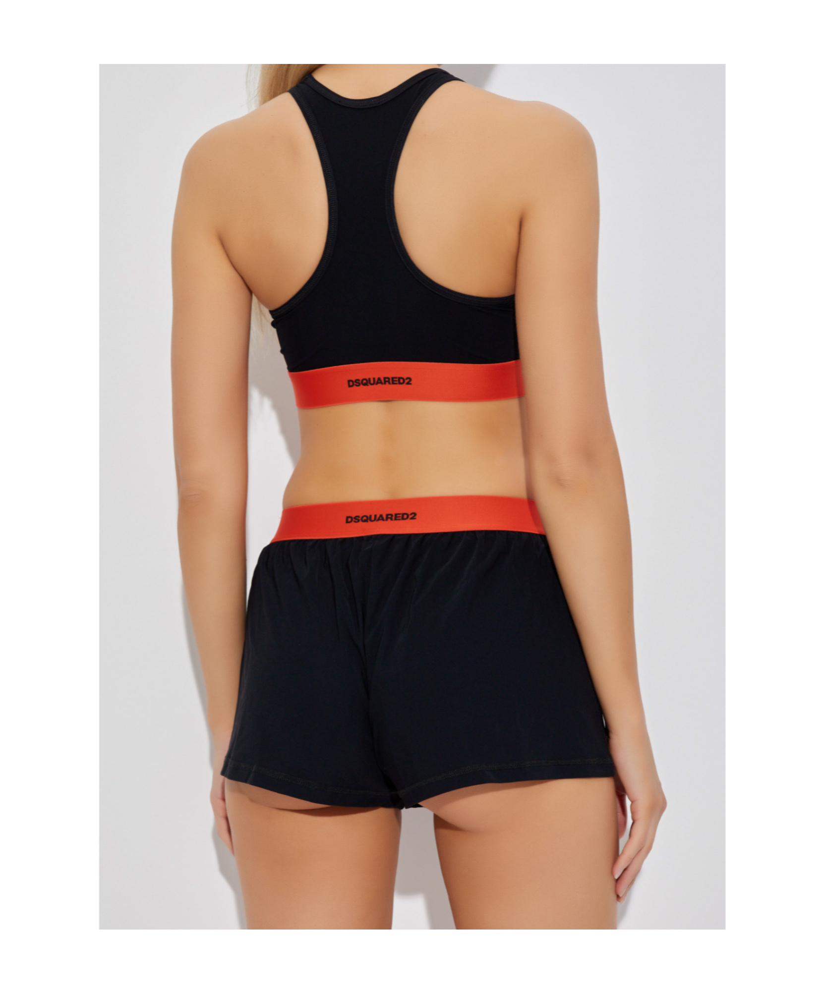 Dsquared2 Elastic Waist Shorts In Black