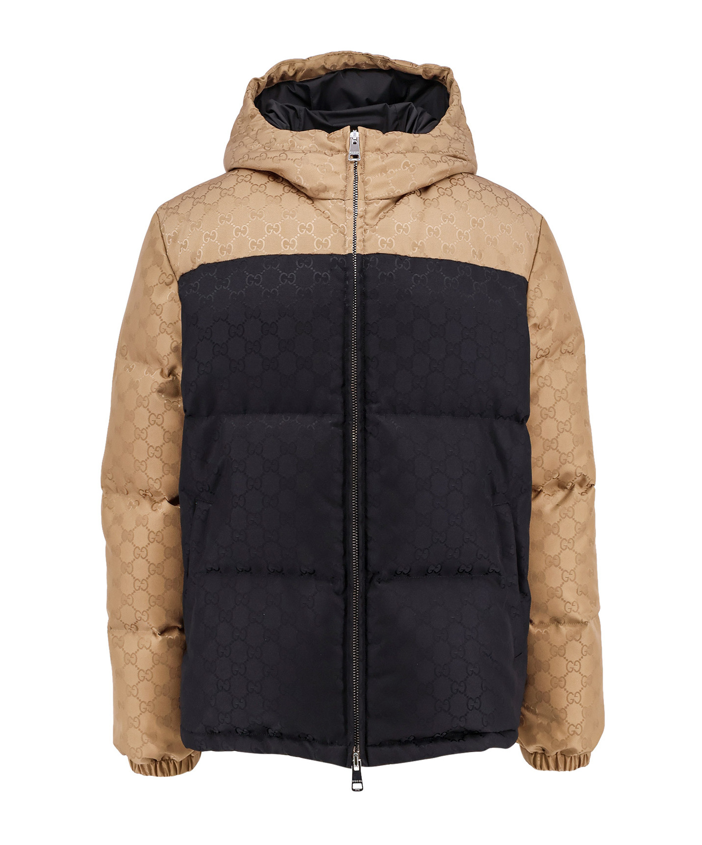 Gucci Gg Nylon Puffer Jacket In Black