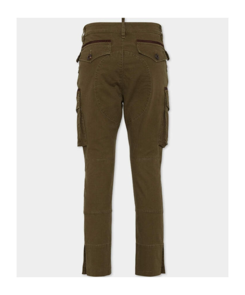 Dsquared2 Belt-loop Casual Pants In Green
