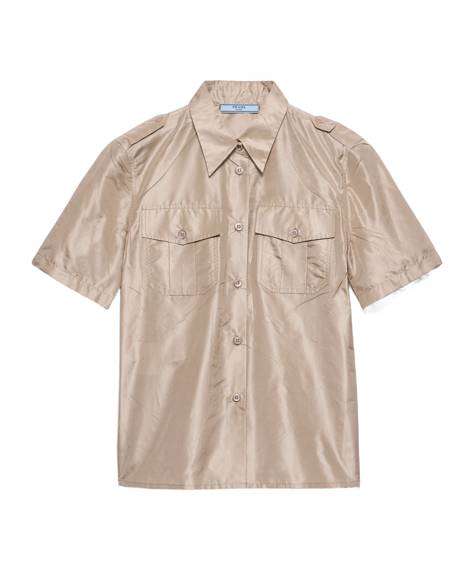 Prada Short-sleeved Taffeta Shirt